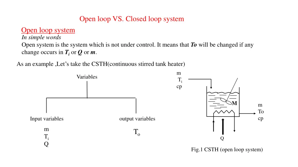 open loop vs closed loop system