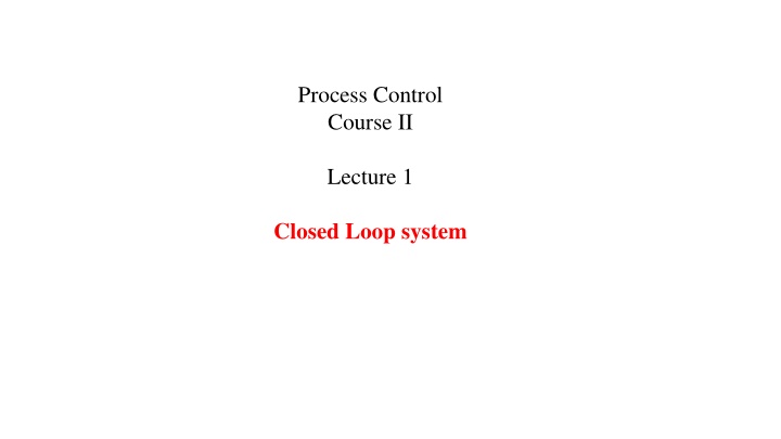 process control course ii