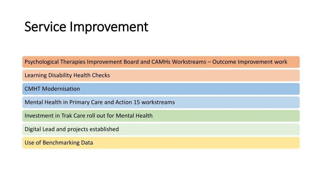 service improvement service improvement