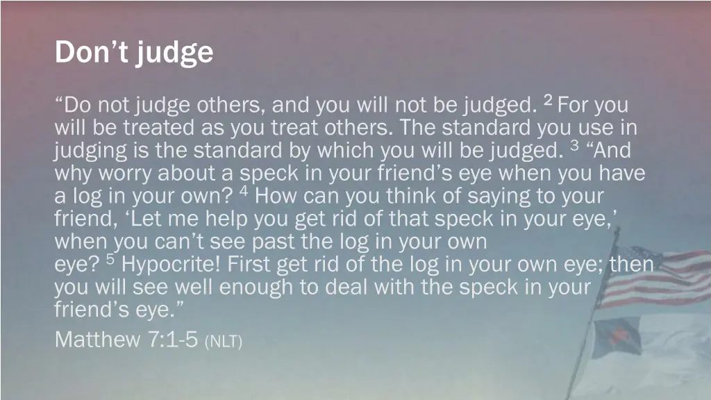 don t judge