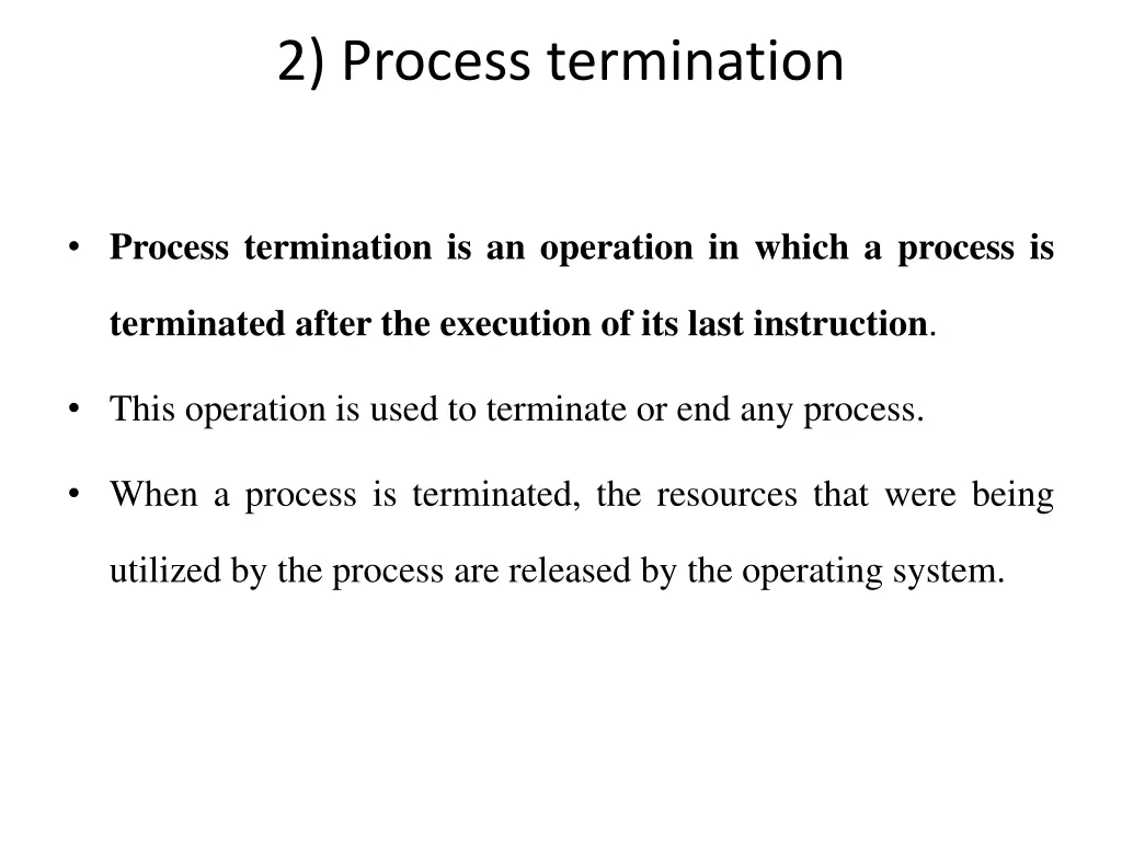 2 process termination