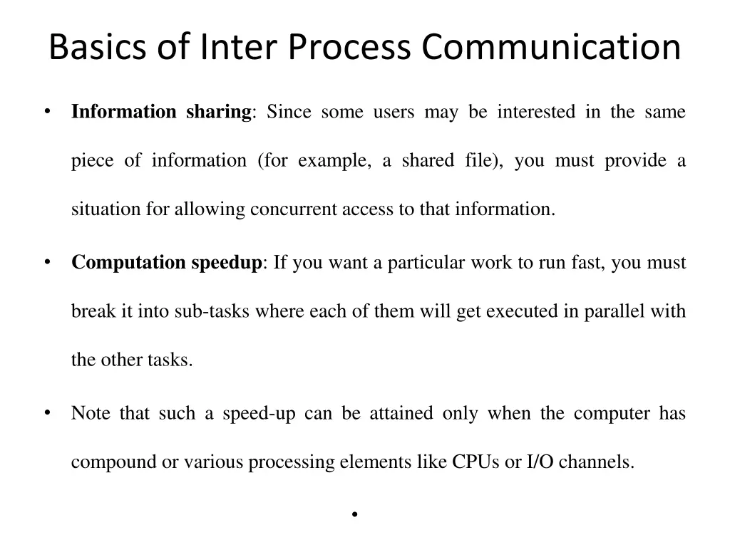 basics of inter process communication