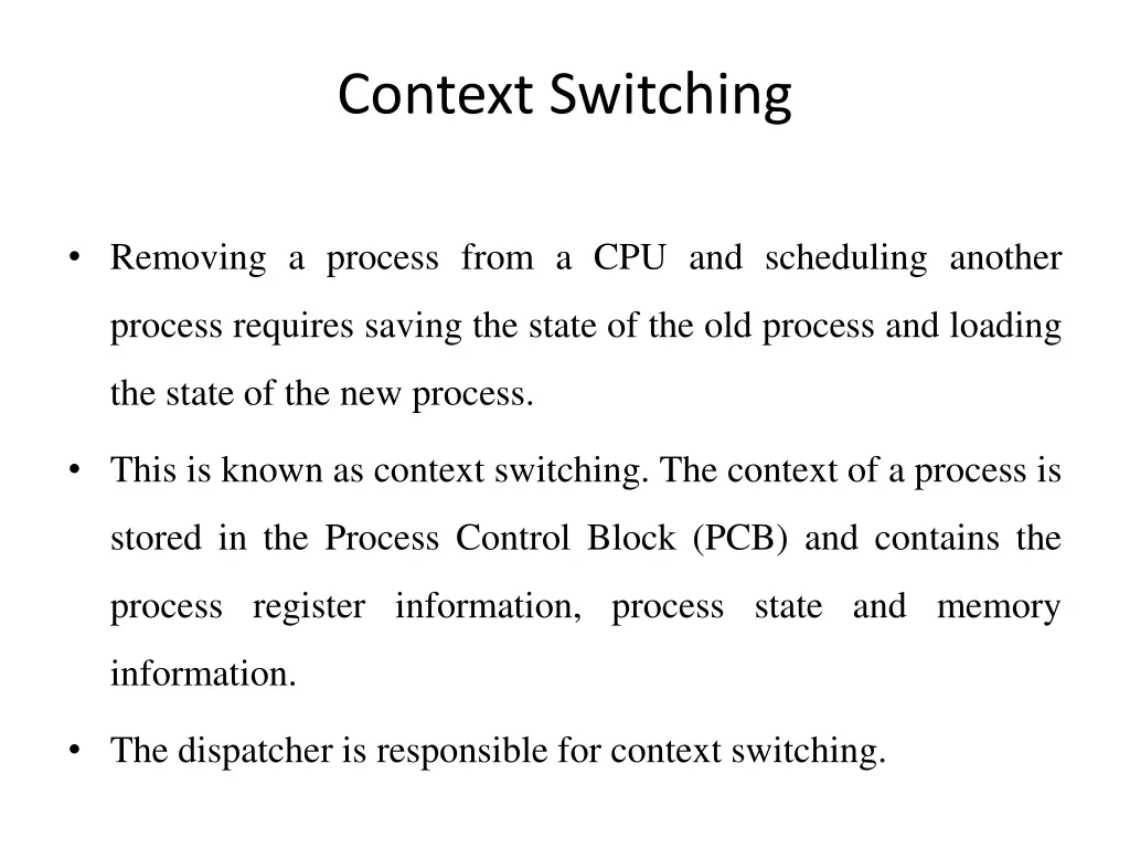 context switching