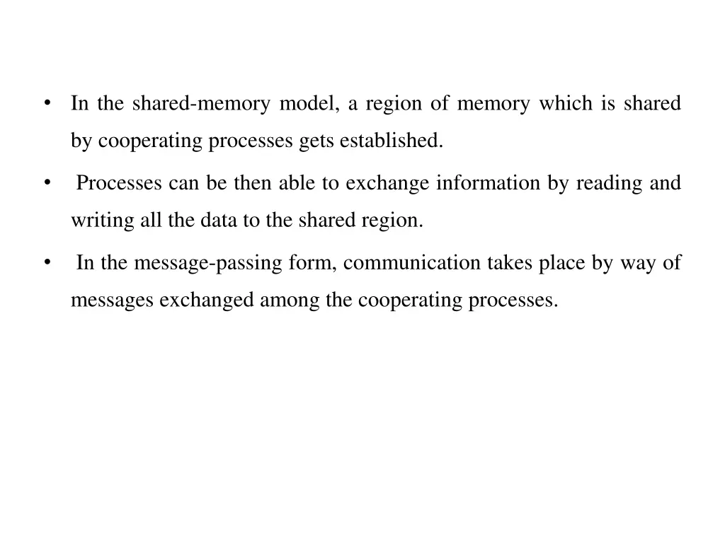 in the shared memory model a region of memory