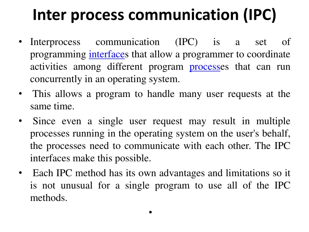 inter process communication ipc