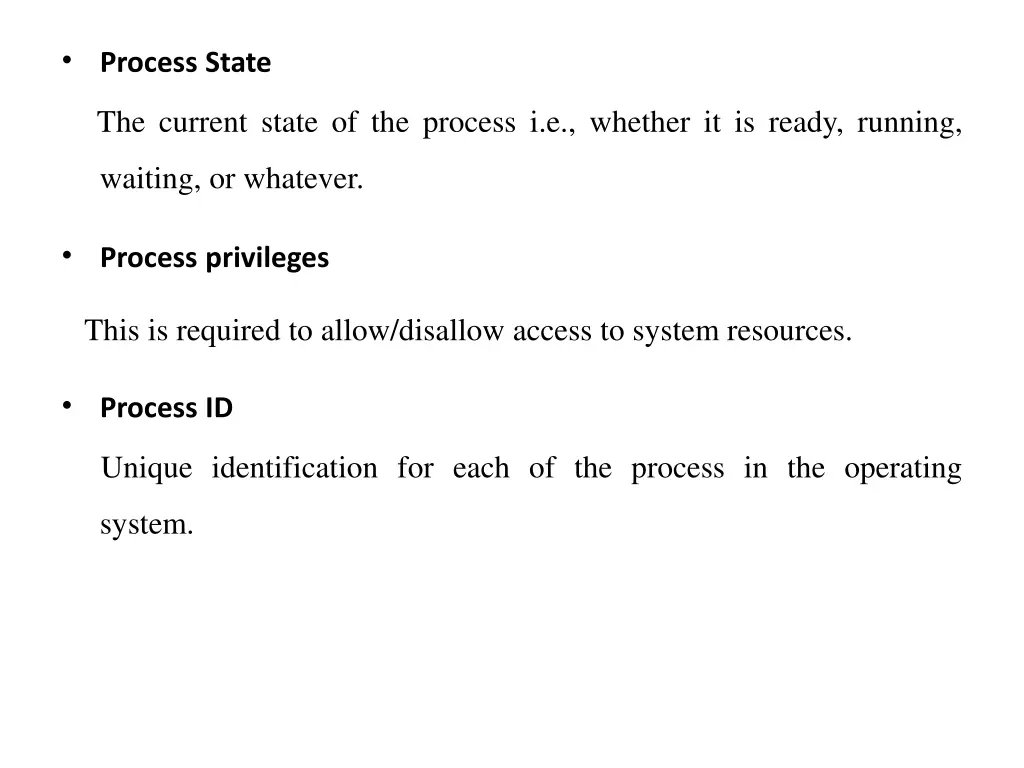process state