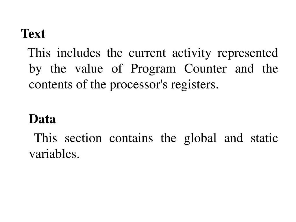 text this includes the current activity