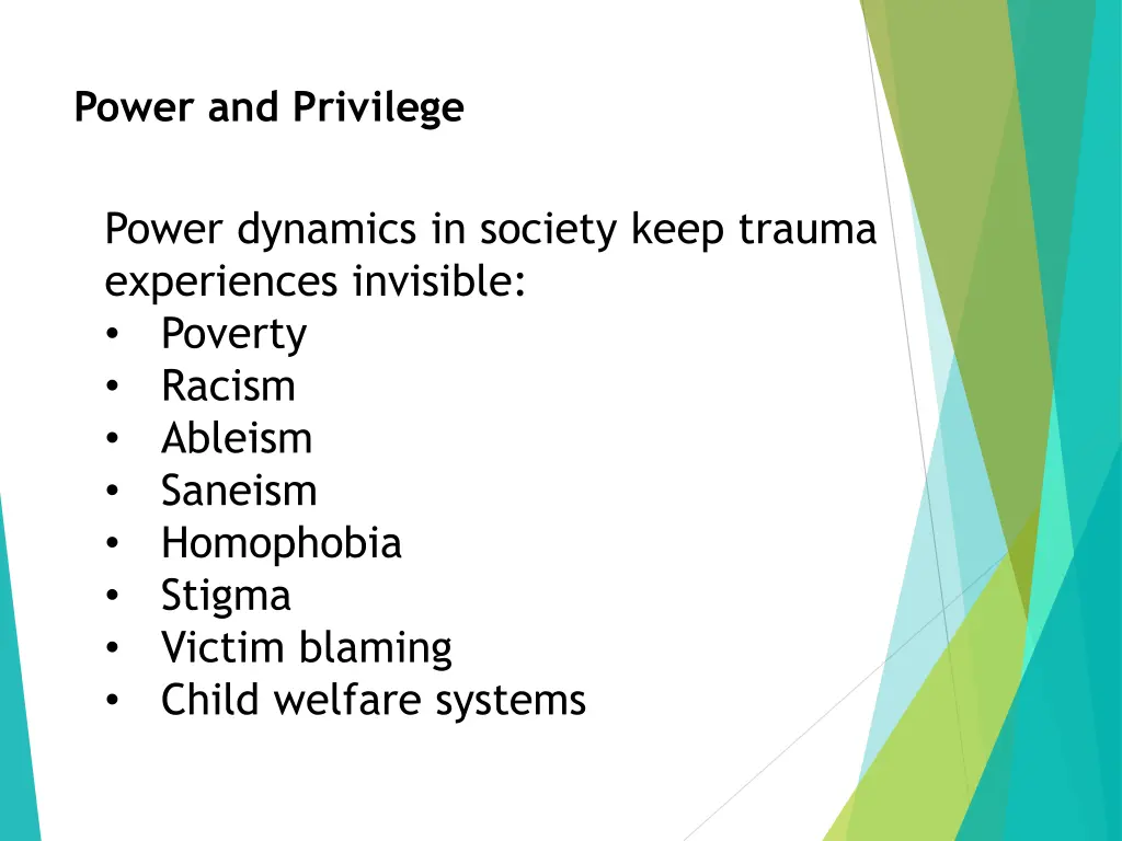 power and privilege