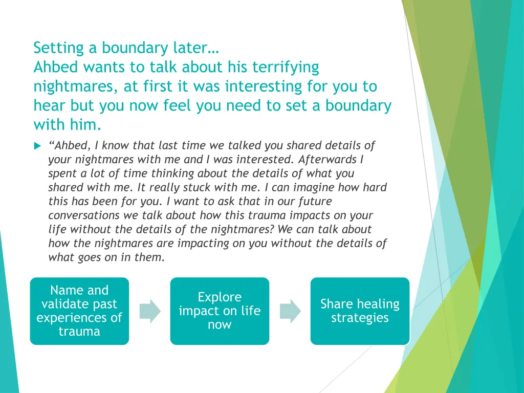 setting a boundary later ahbed wants to talk