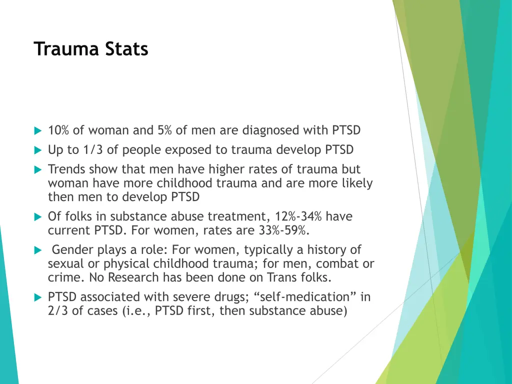 trauma stats