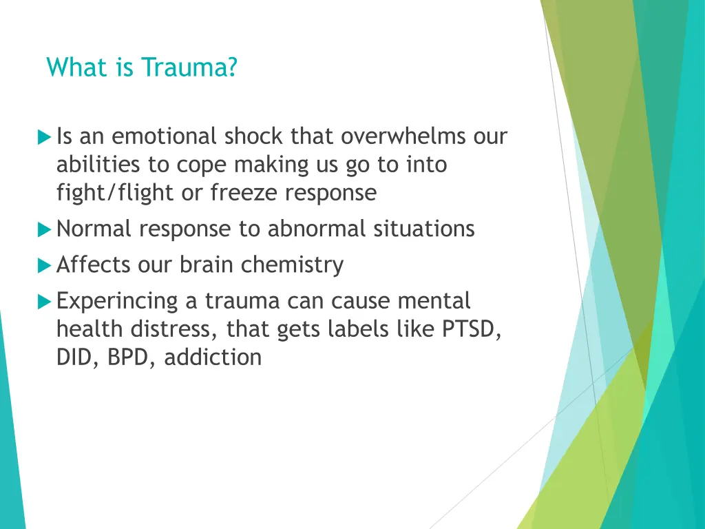 what is trauma 1