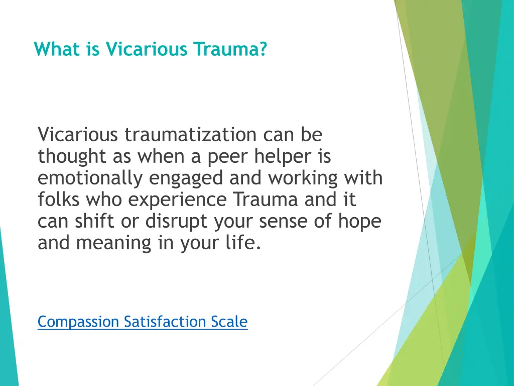 what is vicarious trauma