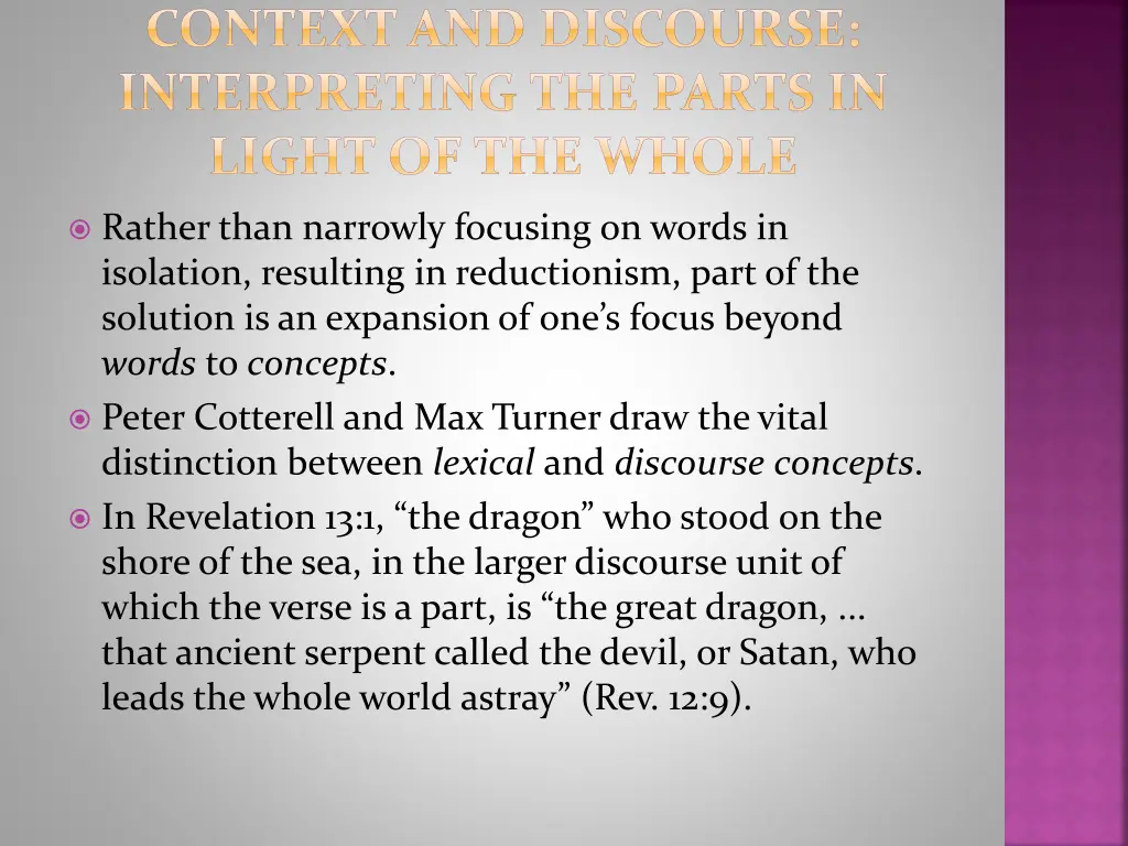 context and discourse interpreting the parts 1