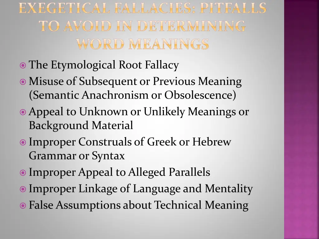 exegetical fallacies pitfalls to avoid 1