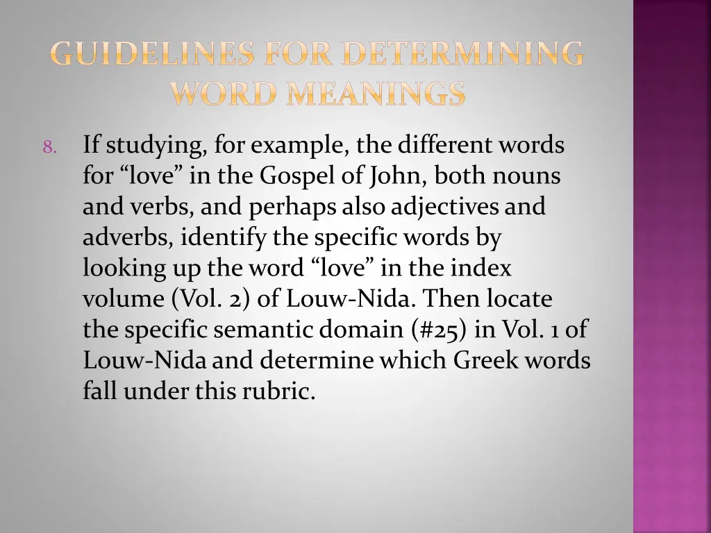 guidelines for determining word meanings 2