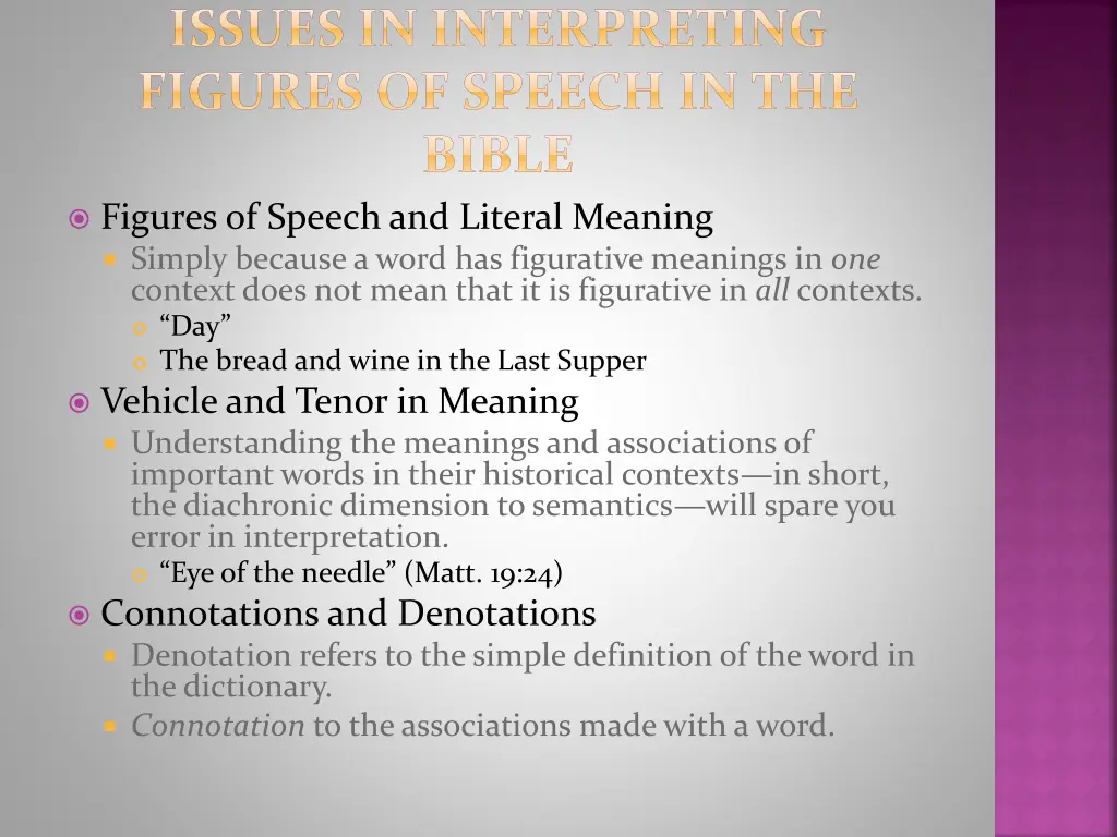 issues in interpreting figures of speech