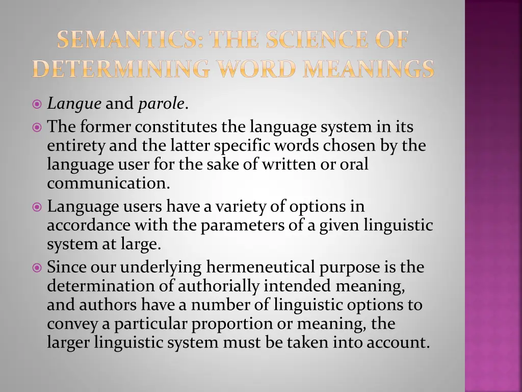 semantics the science of determining word meanings 1