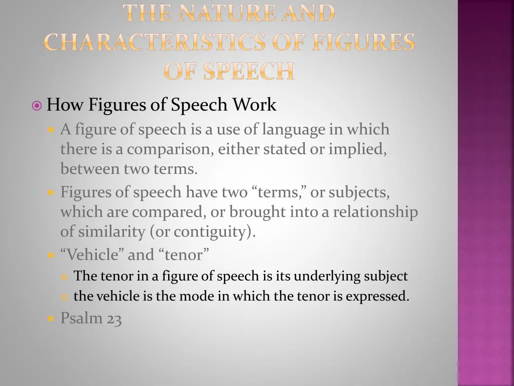 the nature and characteristics of figures