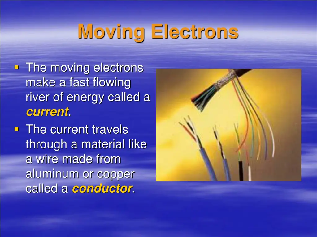 moving electrons