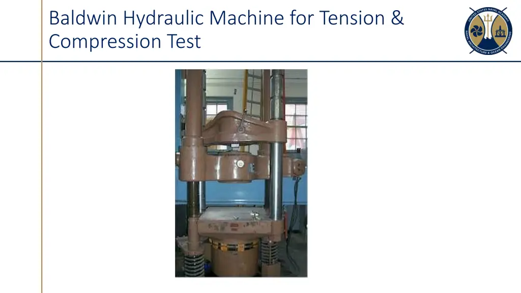 baldwin hydraulic machine for tension compression