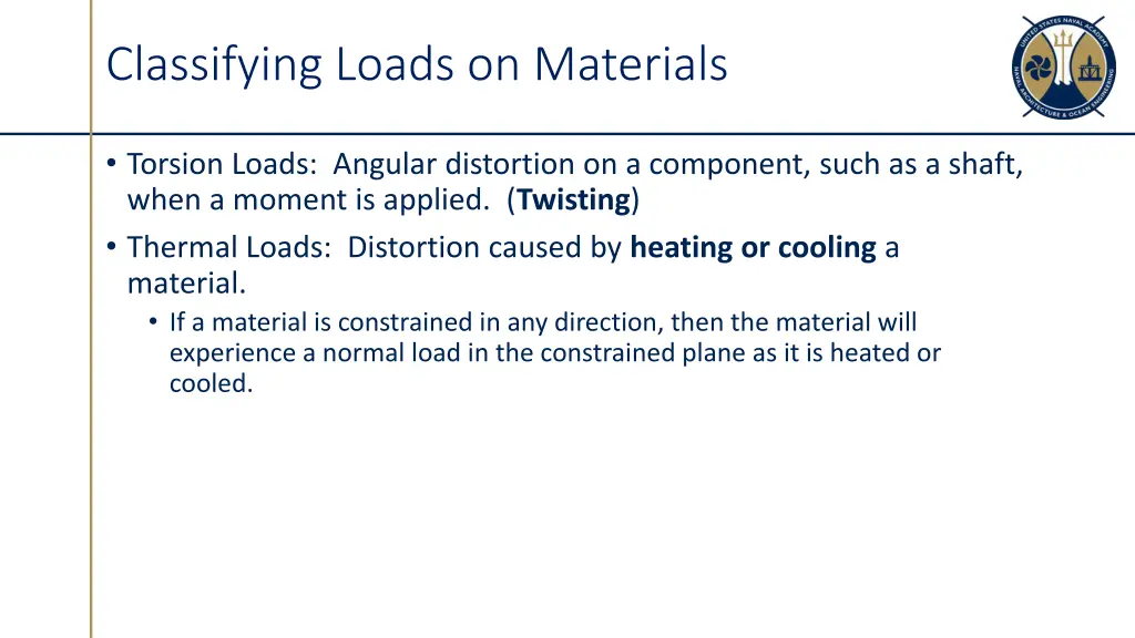 classifying loads on materials 2