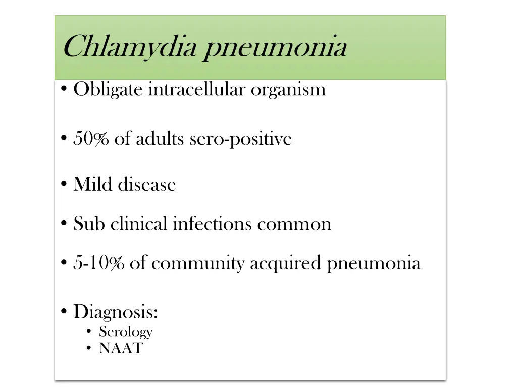 chlamydia pneumonia