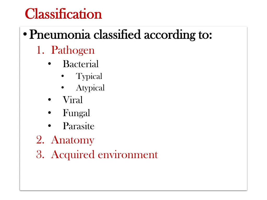 classification classification pneumonia