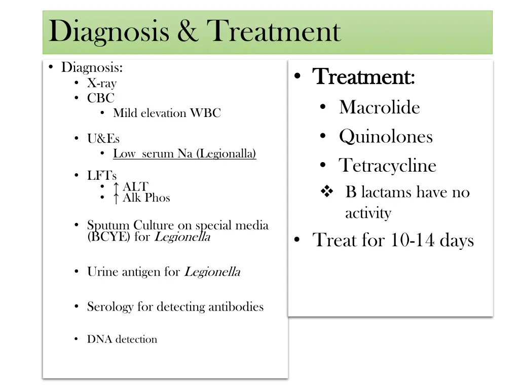diagnosis treatment