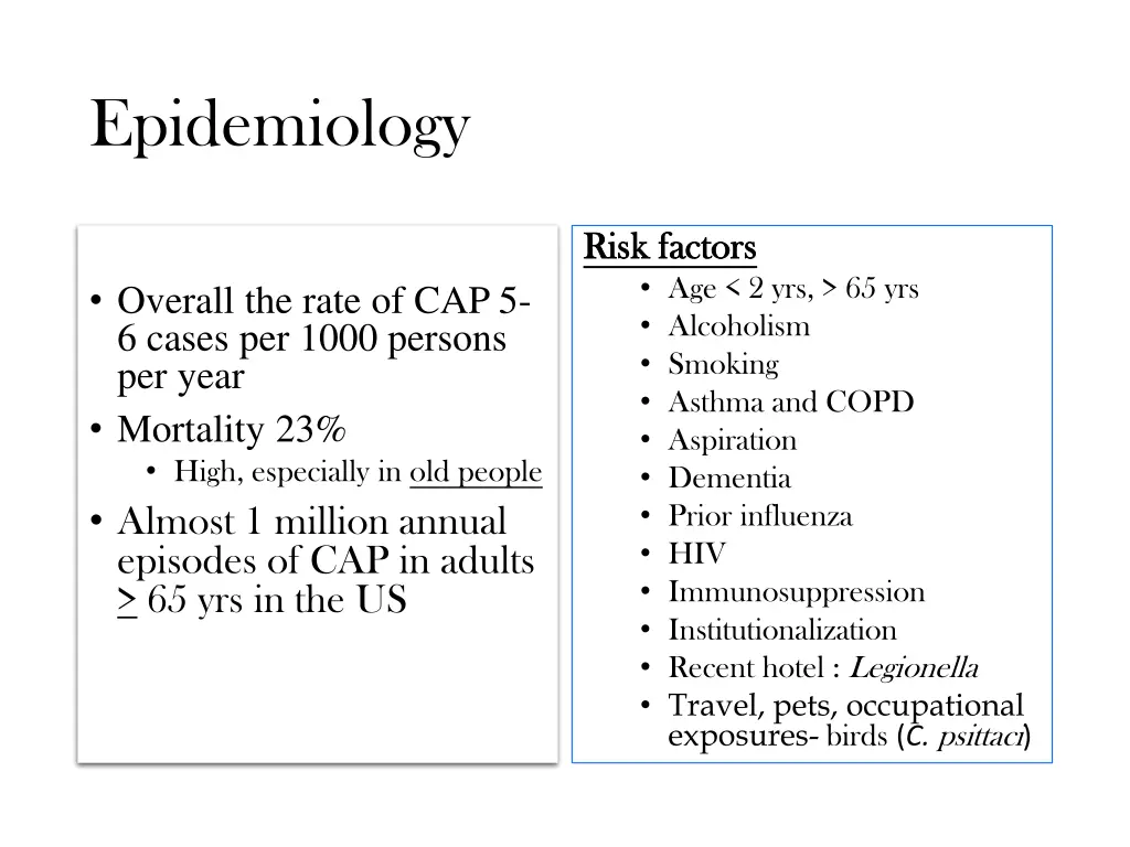 epidemiology
