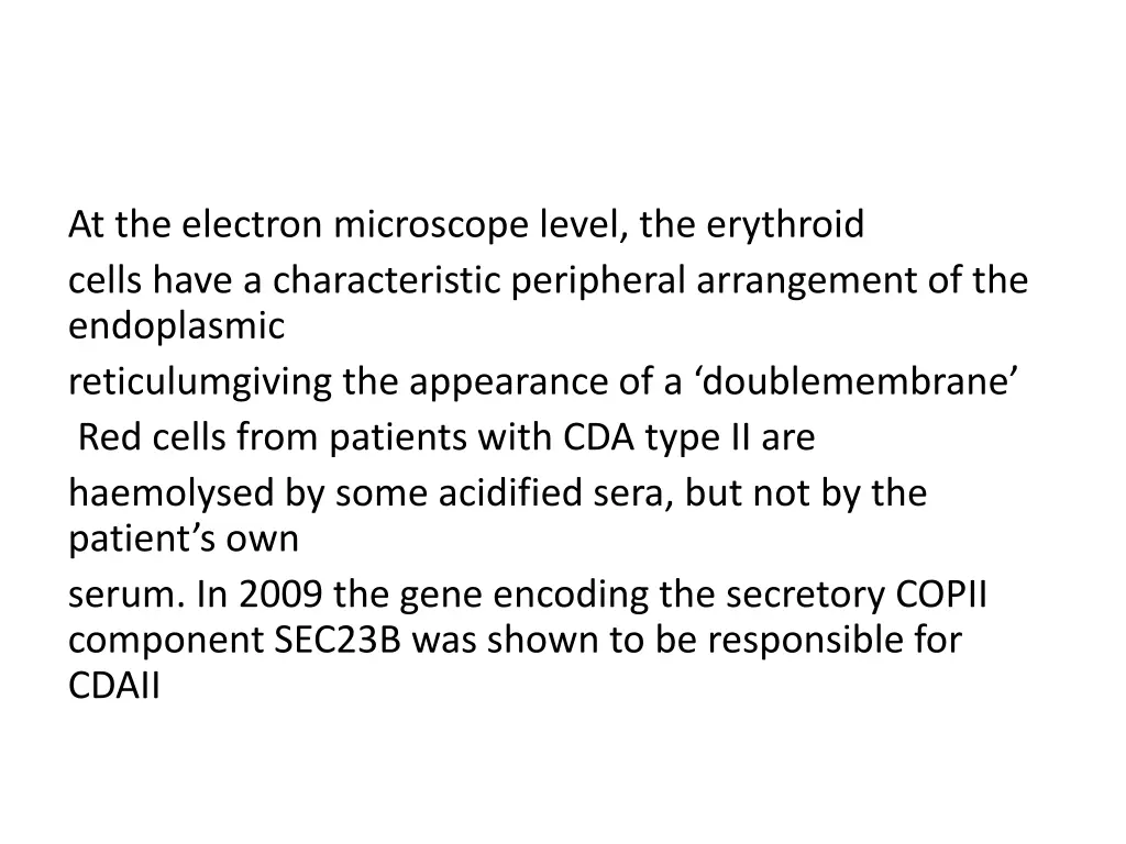 at the electron microscope level the erythroid