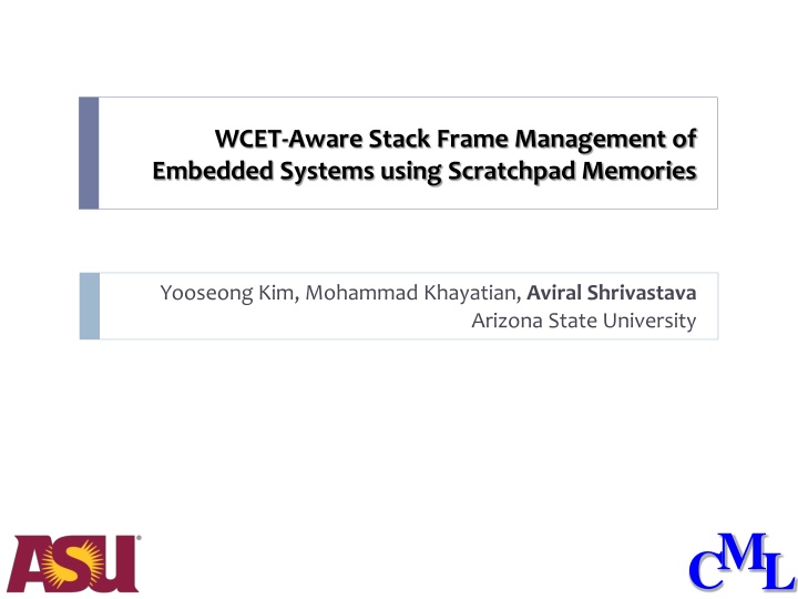 wcet aware stack frame management of embedded