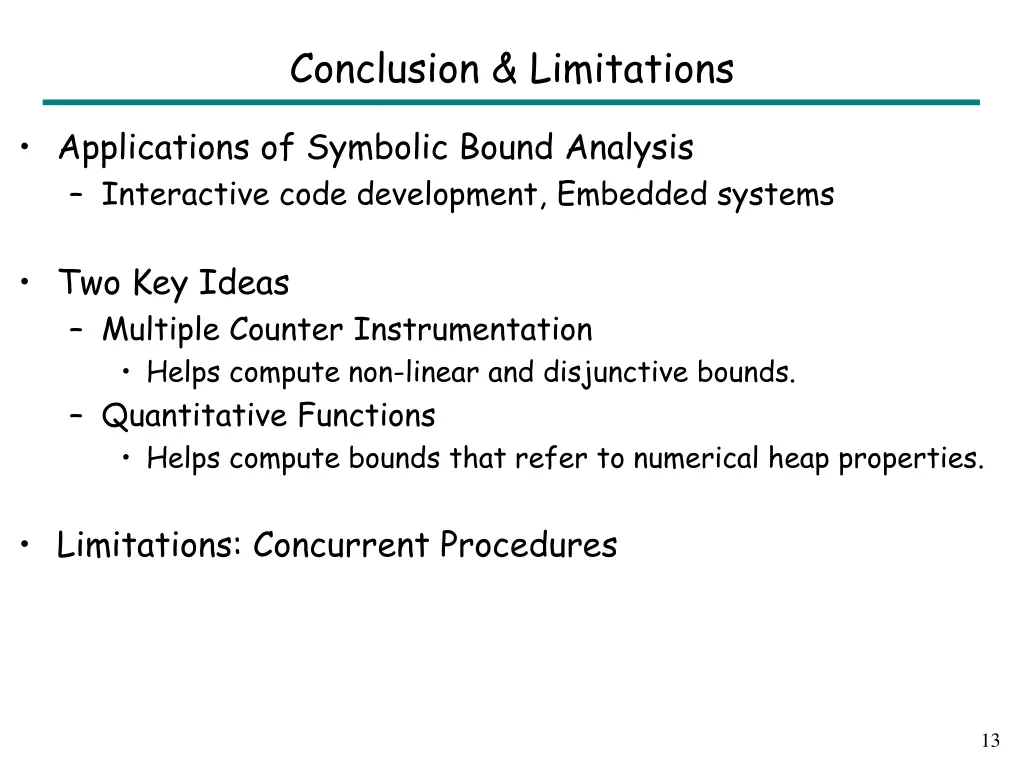 conclusion limitations