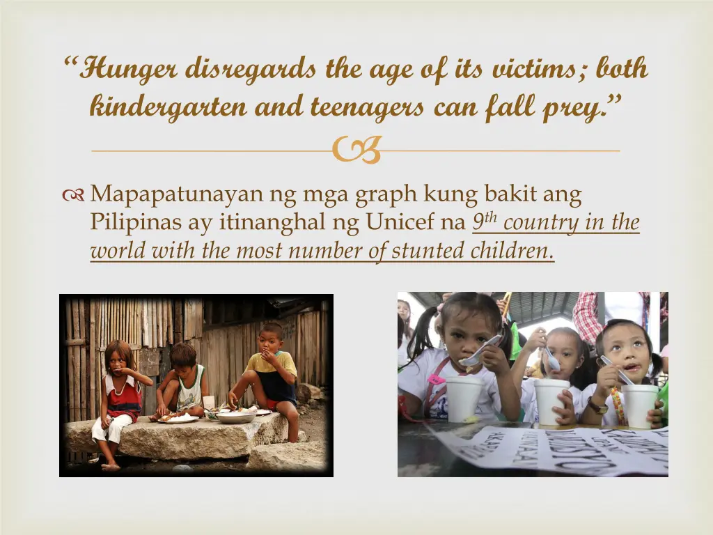 hunger disregards the age of its victims both