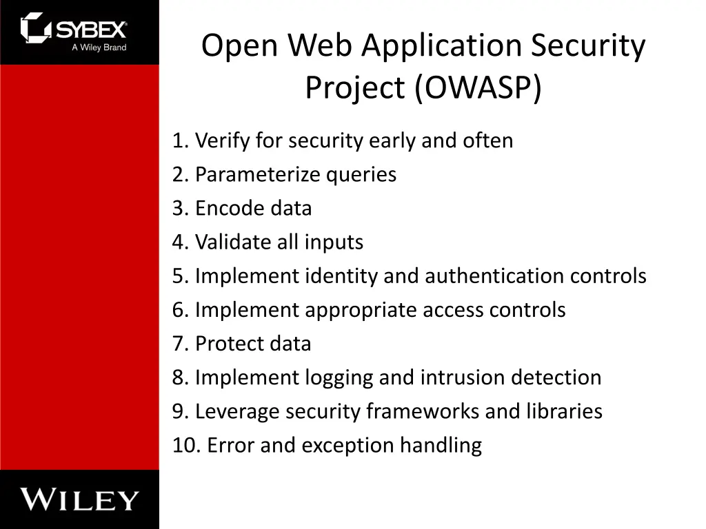 open web application security project owasp