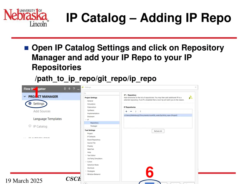 ip catalog adding ip repo
