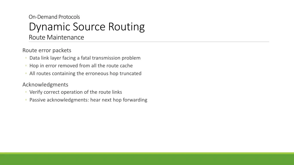 on demand protocols dynamic source routing route 2