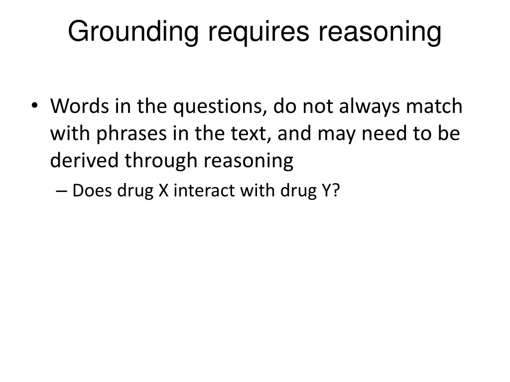 grounding requires reasoning