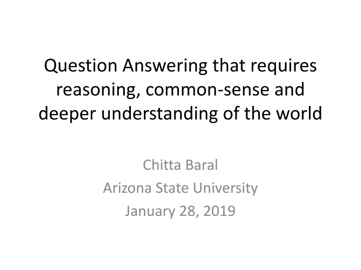 question answering that requires reasoning common