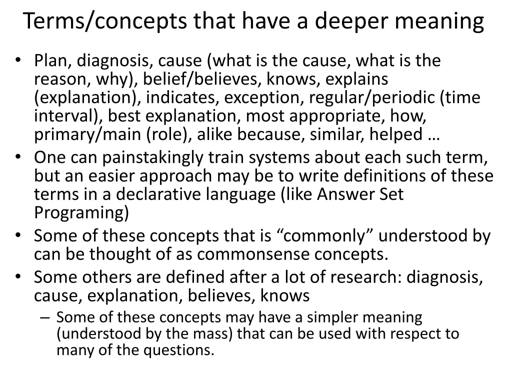 terms concepts that have a deeper meaning