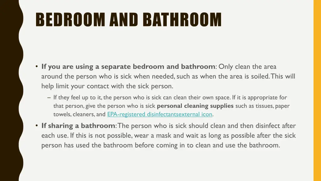 bedroom and bathroom