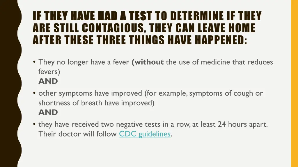 if they have had a test if they have had a test