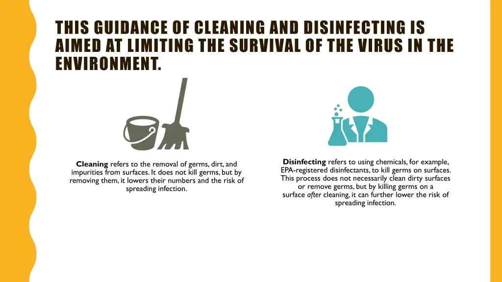 this guidance of cleaning and disinfecting