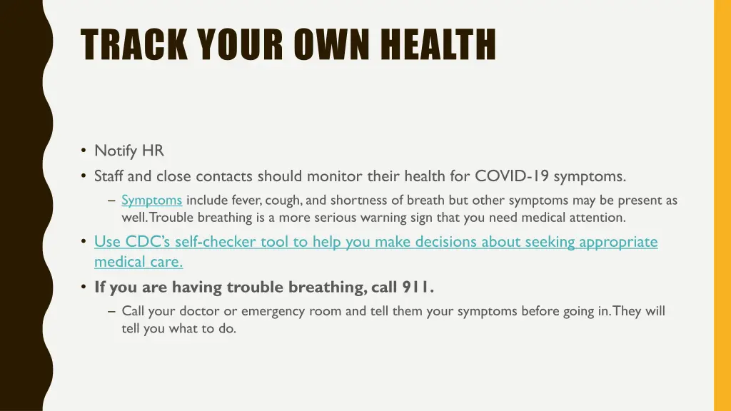 track your own health
