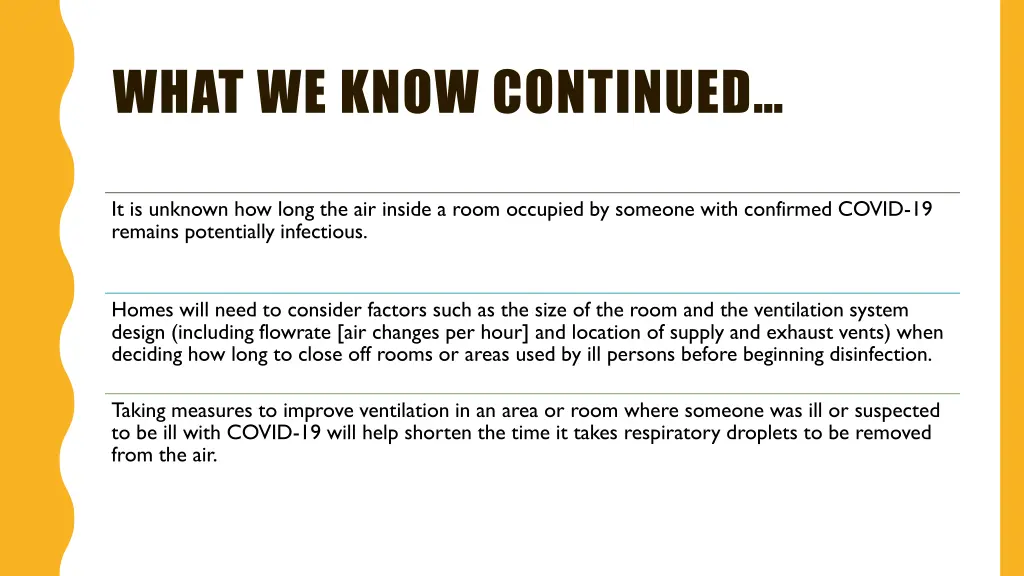 what we know continued