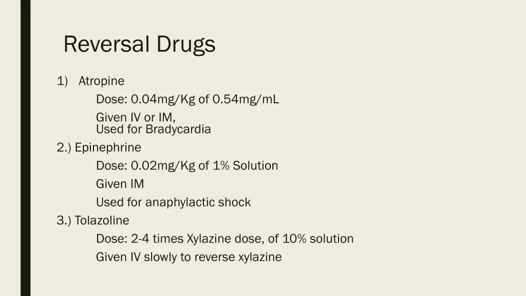 reversal drugs