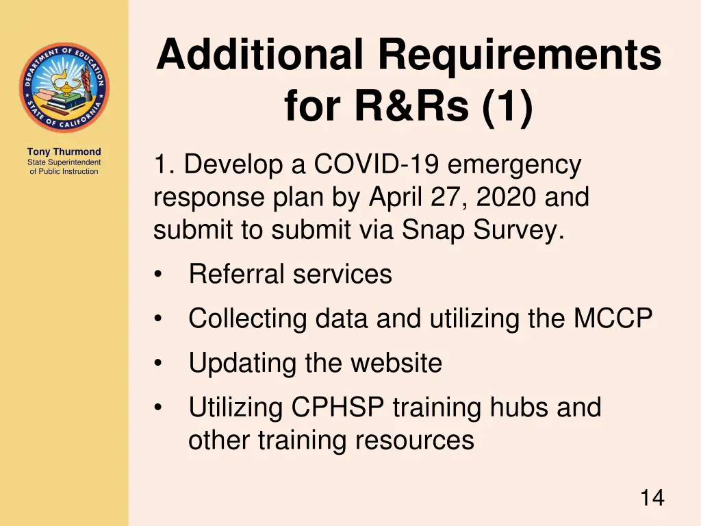 additional requirements for r rs 1