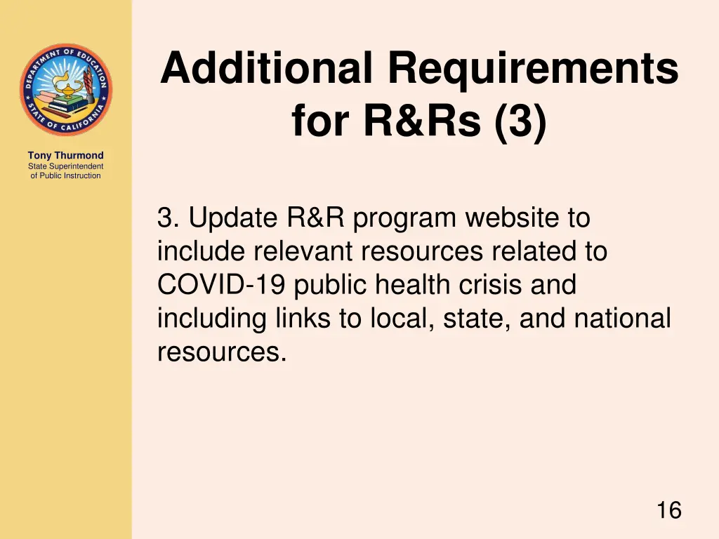 additional requirements for r rs 3