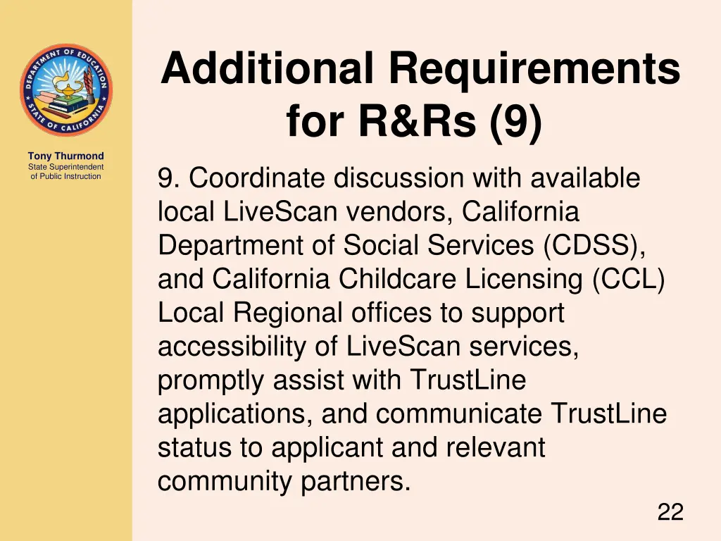 additional requirements for r rs 9