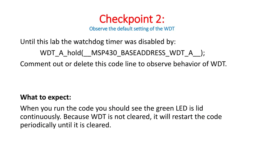 checkpoint 2 checkpoint 2 observe the default
