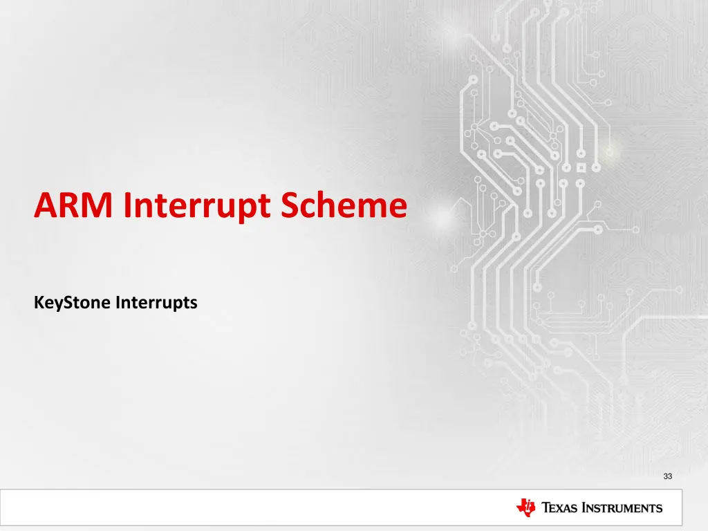 arm interrupt scheme